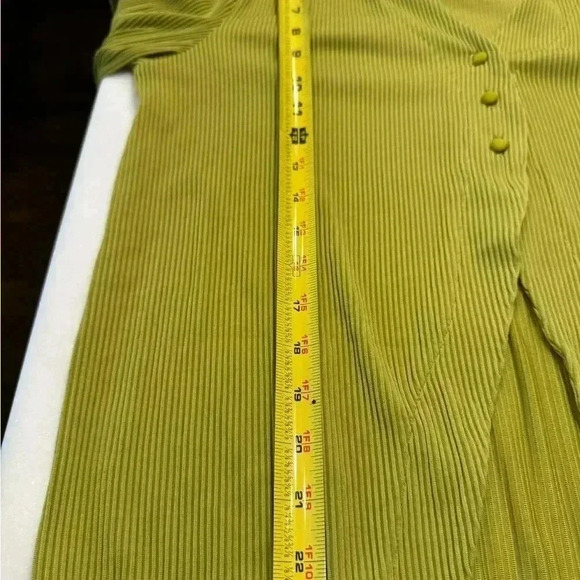 Love & Harmony open edit collared ribbed cardigan green size small - Picture 9 of 10